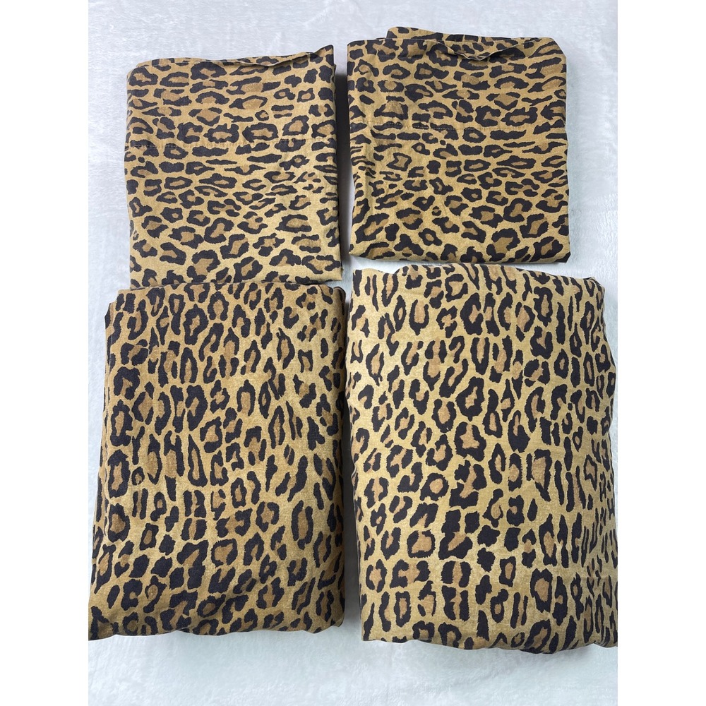 Ralph Lauren Home King Sheet Set 4pc Leopard Animal Print 100% Cotton USA Read